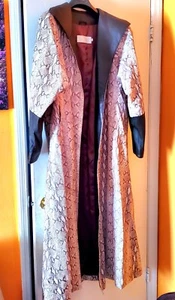 Snakeskin Embossed Lambskin Leather Trench 2-4XL/Unisex, NEW Retail $1500 - Picture 1 of 2
