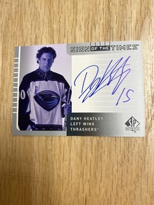 2002-03 Upper Deck SP Authentic Dany Heatley Autographed Card