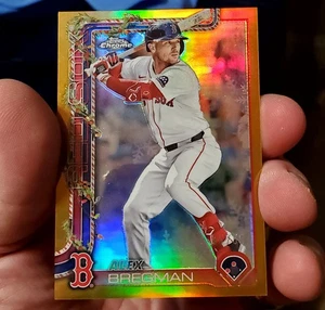 2025 Topps Holiday Alex Bregman SP Topps Chrome Gold Refractor #'d 45/50 HC154 - Bild 1 von 3