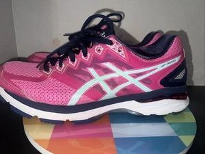 Asics T656N Shoes Pink and Blue Running Athletic Sneakers Women's US Size 10.5 - Picture 1 of 6