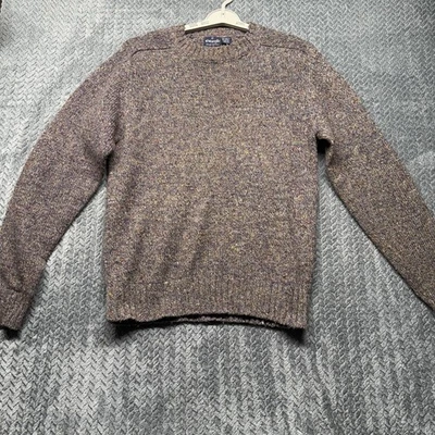 VTG 90s Wrangler Crewneck Sweater Men Med Wool Blend Fisherman Marled Speckled - Image 1 of 4