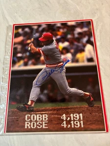 Future HOF Pete Rose Cincinnati Reds 4,191 hits autographed 8x10 photo - Picture 1 of 4