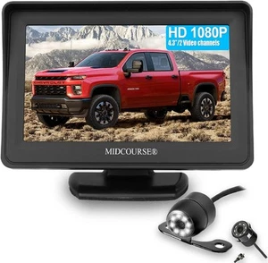 Backup Camera and Monitor Kit for Car/MPV/Pickup/Truck/SUV,Universal Wired... - Picture 1 of 7