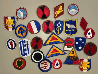 Lot of 26 Original WW2 Era Cut Edge Patches-#3 - Image 1 of 4
