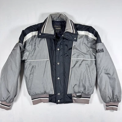 雅马哈 Maxim Wear 复古女式雪地摩托车夹克黑色绝缘绗缝中号 — 第 1/4 张图片