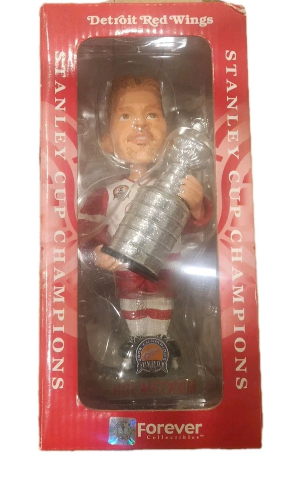 Tomas Holmstrom 2002 Stanley Cup Bobblehead Detroit Red Wings NHL #96 Men Of Ice - Image 1 of 4