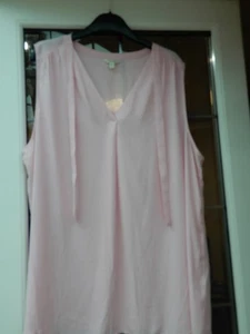 "MONSOON " LADIES SLEEVELESS TOP IN PALE PINK WITH NECK TIES XL BNWOT SUPER - Picture 1 of 9