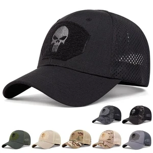Totenkopf Tactical Airsoft Cap verstellbar atmungsaktiv Sonnenblende Trucker Mesh Jagd - Bild 1 von 27