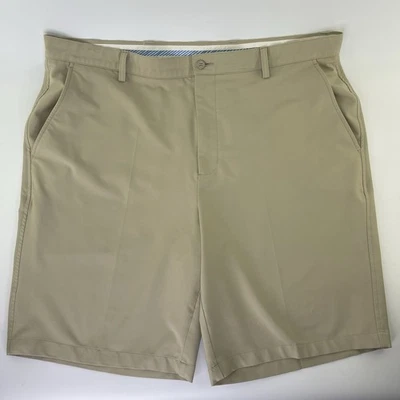Pantalones Cortos de Golf FootJoy Caqui 9" Rendimiento Poliéster Tostado FJ Frente Plano Para Hombre Talla 42 Foto 1 de 4