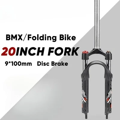 20In Folding Bike Air Fork Travel 50mm BMX Bicycle Quick Release Oil Spring Fork - Image 1 of 4
