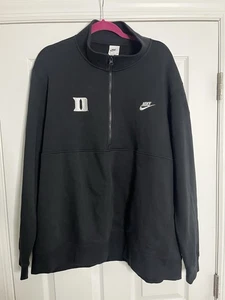 Pullover usado Duke Blue Devils Nike 1/2 cremallera. XXL. Negro. Logo Birmingham Bowl - Imagen 1 de 4