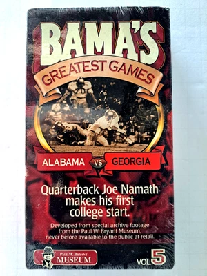 Bama’s Greatest Games VHS Tapes Vol 5 Alabama Vs Georgia 1962 Football sealed - Image 1 of 3
