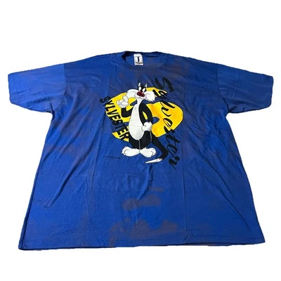 Camisa Promocional Vintage Años 90 Jostens Looney Tunes Silvestre Dibujos Animados Talla 2XL Foto 1 de 4