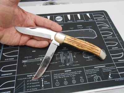 Cuchillo Plegable Vintage Queen Steel Hunter 2 Hojas EE. UU. Foto 1 de 4