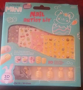 Kiss imPress Mini Press-On Kids Manicure Nail Artist Kit Easter Spring Bunny - Picture 1 of 5