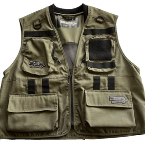 DSG (DOING SOMETHING GREAT) GREEN SHOOTING VEST WITH PARTIAL MESH ON THE BACK - Picture 1 of 7