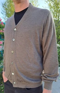 Men's Brunello Cucinelli Cashmere/Silk lightweight V-Neck Cardigan ITALY56 USXL - Picture 1 of 15