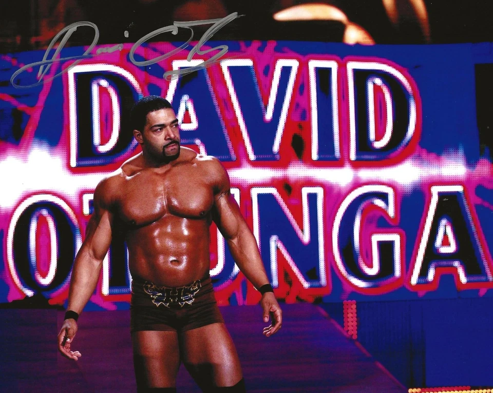 WWE DAVID OTUNGA Autographed color 8x10 WWE /NXT Wrestling w/COA - Image 1 of 1