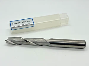 Fresa de extremo de carburo sólido sin marca - 5/8", 2 flautas - Imagen 1 de 2