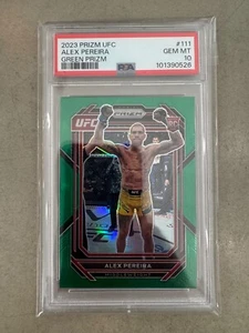 2023 Panini UFC- Alex Periera green refractor psa 10 Rookie Card - Picture 1 of 2