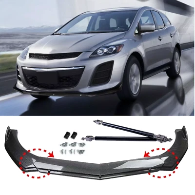 Carbon Fiber For Mazda CX-7 CX-9  Front Bumper Lip Spoiler Splitter Body Kits A+ Foto 1 de 4