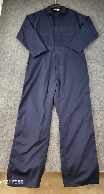 Vtg Key Imperial Lightweight Shop Coveralls Men Waist 42 Navy Long Sleeve Zip Up - Image 1 of 4