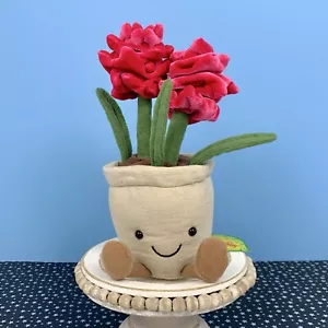 Jellycat AMUSEABLE HYACINTH ✨ Soft Plush Toy Retired Pink Flower Pot NWT - Picture 1 of 5