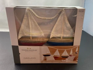 NEW Target Threshold Red & Blue Sailboat Garland 5 ft L 2018 - Picture 1 of 10