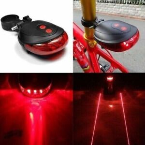 5 LED + 2 Laser Bike Bicycle Light Rear Tail Flashing Safety Warning Lamp Night