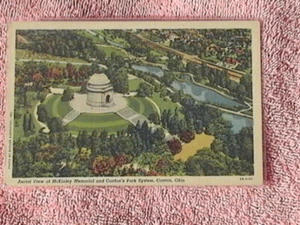 Unposted Postcard of Aerial View of McKinley Memorial and Canton's Park System. - Picture 1 of 1