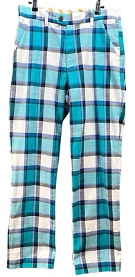 Pantalones de golf a cuadros azules Loud Mouth Fairway Heritage talla 32 31 entrepierna Foto 1 de 4