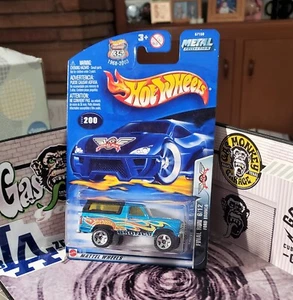 👓Hot Wheels 2003 #200 FINAL RUN🗻Ford BRONCO 4-Wheeler Metallic Lt Blue⭐OR5-Sp - Picture 1 of 7