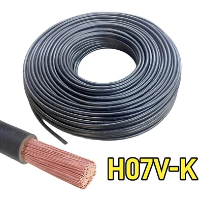 KABELOUTLET / HELUKABEL / DIVERSE EUROPÄISCHE HERSTELLER ⭐Kabel⭐H07V-K⭐⭐ Schwarz ⭐ 4 6 10 16 25 35 50 70 mm² mm2 Meterware Einzelader