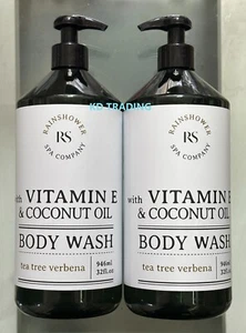 (2-Pk) RAINSHOWER ~ VITAMIN E & COCONUT OIL Hydrating BODY WASH Tea Tree Verbena - Bild 1 von 3