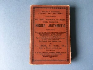 Higher Arithmetic Civil Service Intermediate & Higher School 1894 J.J. Haugh - Imagen 1 de 9