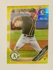JESUS LUZARDO #D/75 - 2019 Bowman Chrome Prospects Gold Refractor #BCP-96 A’s