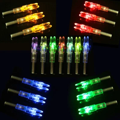 Automatic LED Shooting Archery Arrows Lighted Nocks 6.2mm Arrow Nock Tail Hunt - Image 1 of 4