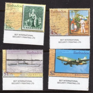 BARBADOS: 2002 150th AnniV of Inland Postal Service  set SG;1207-10 IMPRINT MNH - Picture 1 of 1