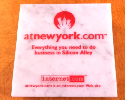 atnewyork.com internet.com collectible Silicon Alley, NYC marble paperweight NF - Image 1 of 4