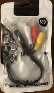 USB auf Cinch Kabel USB 2.0 Stecker auf 3 Cinch Buchse Klinke Splitter - Bild 1 von 4