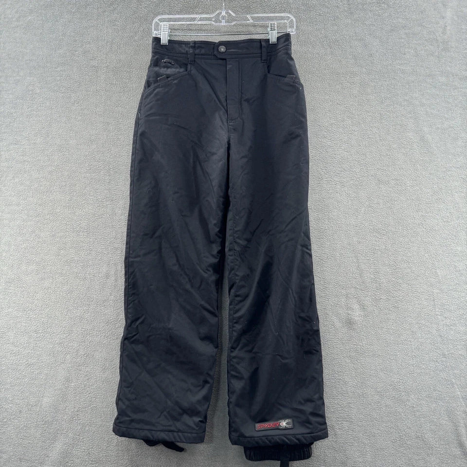 Spyder Xscap Niños Talla 14 Negro Aislado Pantalones Esquí SpyderXT Impermeable Foto 1 de 4