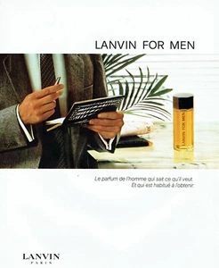 Publicité Advertising 049 1981 le parfum homme Lanvin for Men - Foto 1 di 1