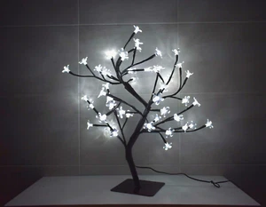 KASCO BONSAI NAVIDAD BLANCO LED CEREZO 45 cm ALTO CON 48 LUCES - Imagen 1 de 3