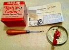 BUCILLA WOOL CUTTER SMYRNA & LATCH HOOK, RUG & PILLOWS WORK w/ BLADES & INSRUCT