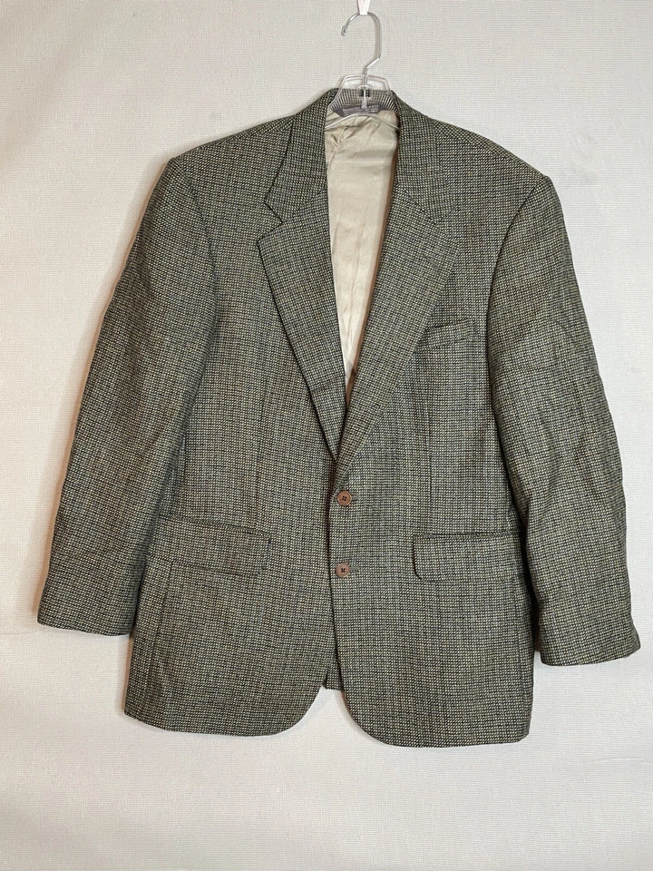 Lands End Mens Blazer Size 42 Reg 50/50 Wool & Mohair 2 Button Closure  - Image 1 of 4