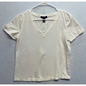 Vintage Chaps V Neck Short Sleeve Tee Women's Medium - Picture 1 of 7