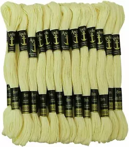 Cream 25 Anchor Cotton Cross Stitch Thread Skeins / Embroidery Sewing Threads - Picture 1 of 3