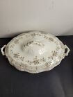 Henry Alcock & Co Semi Porcelain Vtg Covered Casserole Dish Floral And Teapot