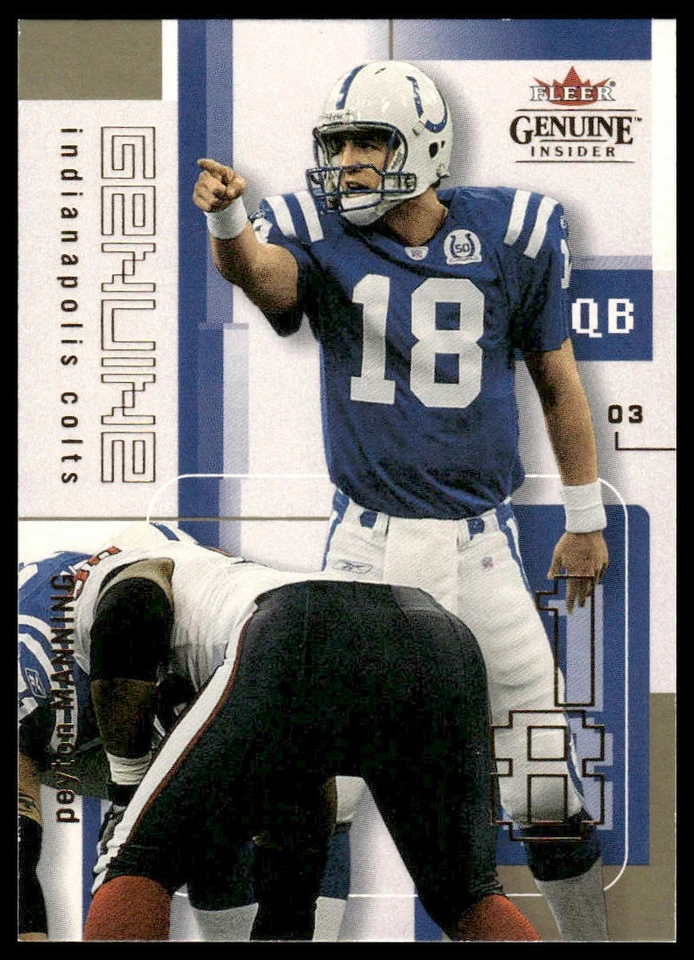 2003 Fleer Genuine Insider #81 Peyton Manning Indianapolis Colts - Image 1 of 2