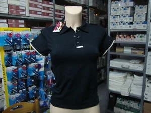POLO DONNA MANICA CORTA - LOTTO - COTONE ELASTICIZZATO - VERDE ECRU' BIANCO NERO - Picture 1 of 5